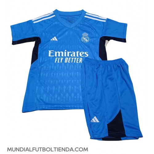 Camiseta Real Madrid Portero Segunda Equipación Replica 2023-24 para niños mangas cortas (+ Pantalones cortos)